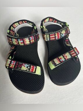 Teva Kids Sandals with Black and Multicolor Straps size K13